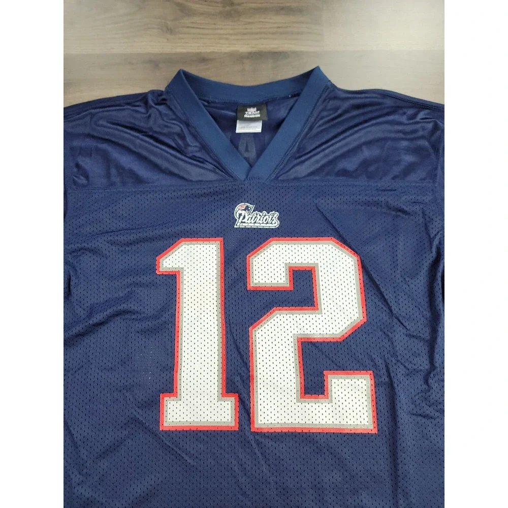 Tom Brady New England Patriots Jersey Reebok On Field Size XL Kids Youth NFL #12